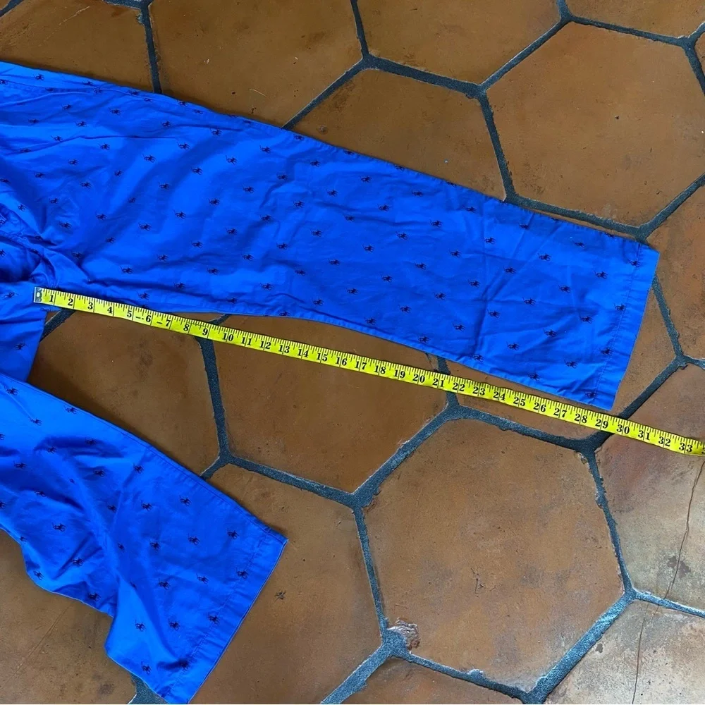 Polo Ralph Lauren Sleepwear Pajama Pants Mens Small S Navy All Over Pony Pockets - Picture 7 of 7